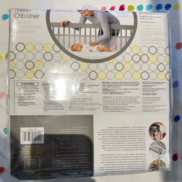 Breathable Baby Mesh Crib Liner in White Brand New Condition - Picture 2 of 3